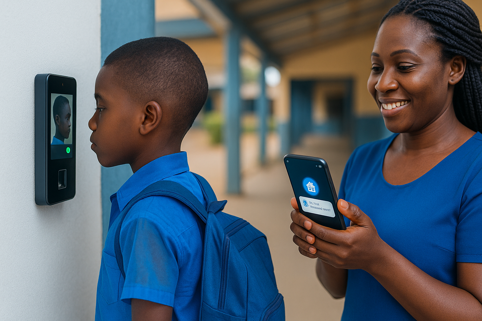 Parent receiving alert